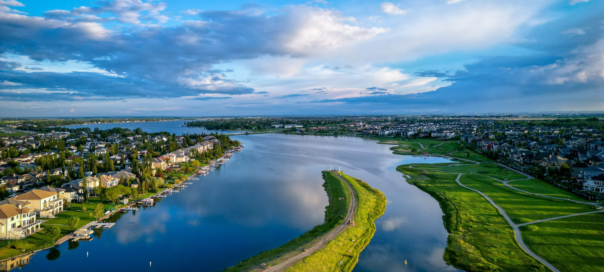 Arial view of Chestermere
